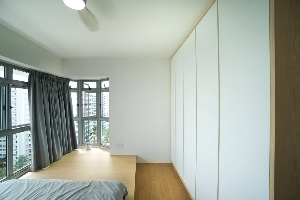 Japandi Interior Design with platform bed
