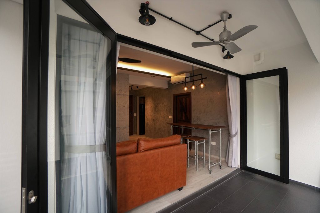 industrial interior design style in a condo in singapore