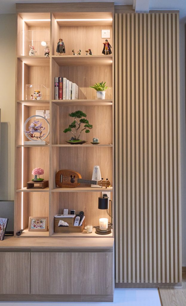 japandi interior design living room carpentry