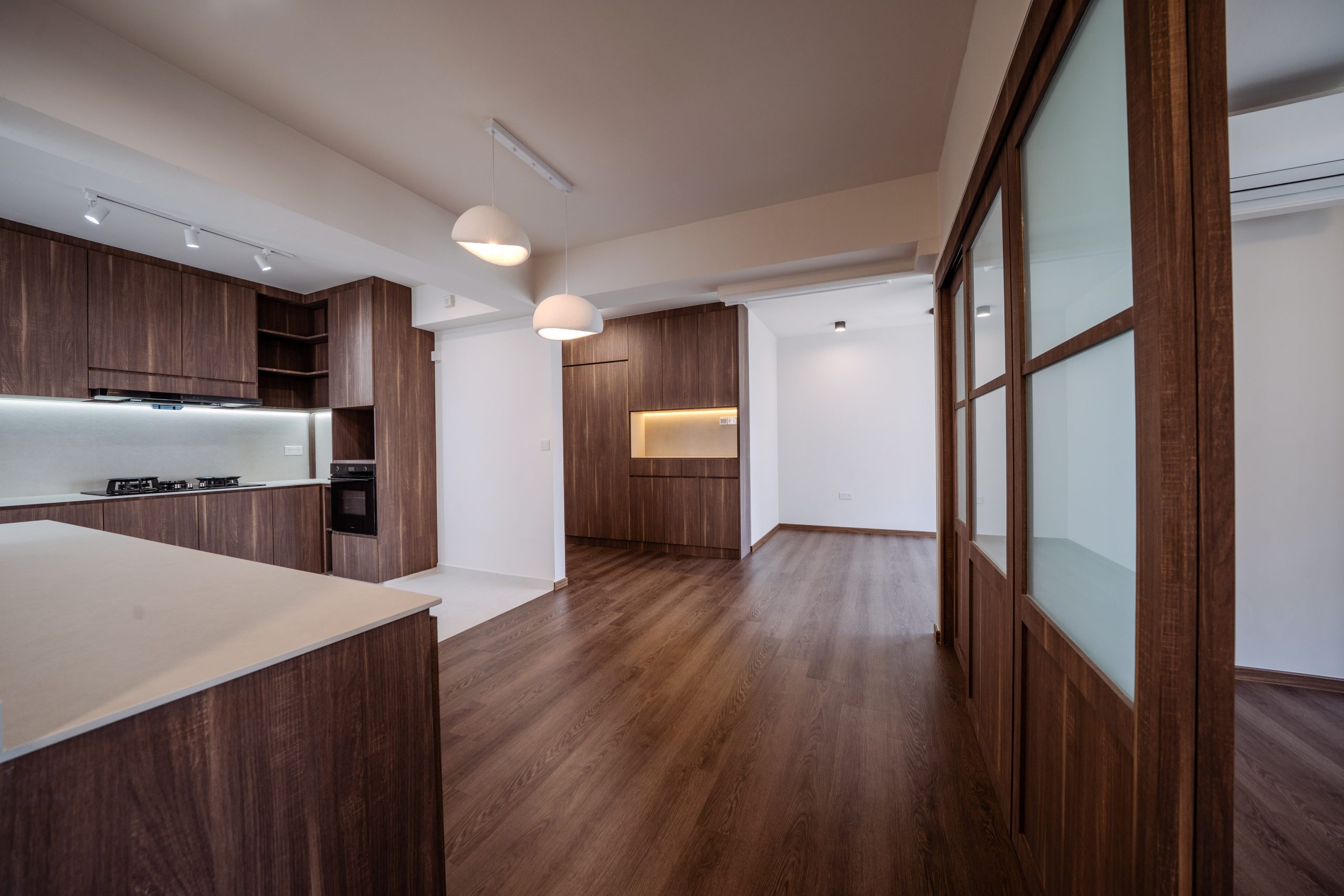 Dark Scandi Open Concept Kitchen