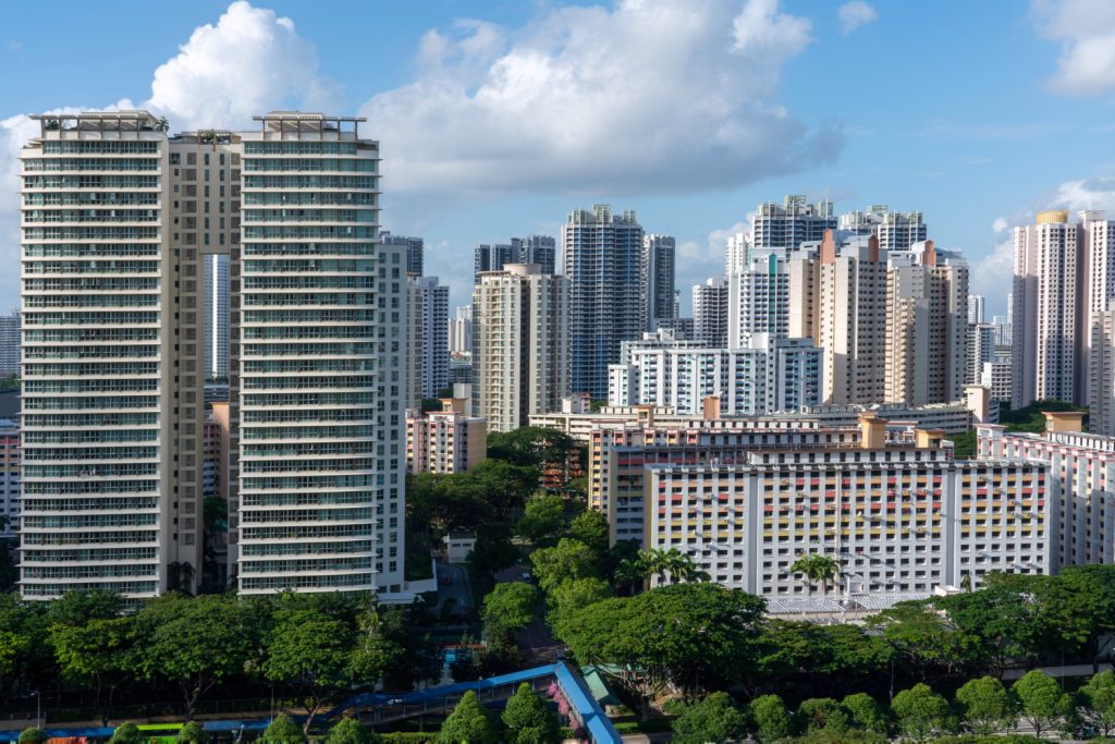 singapore hdb and condo aerial view